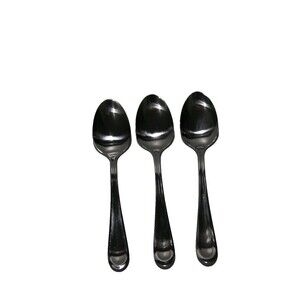 Hampton Forge Clark 3 Piece Teaspoon Cereal Spoons  025 Stainless Flatware 7"